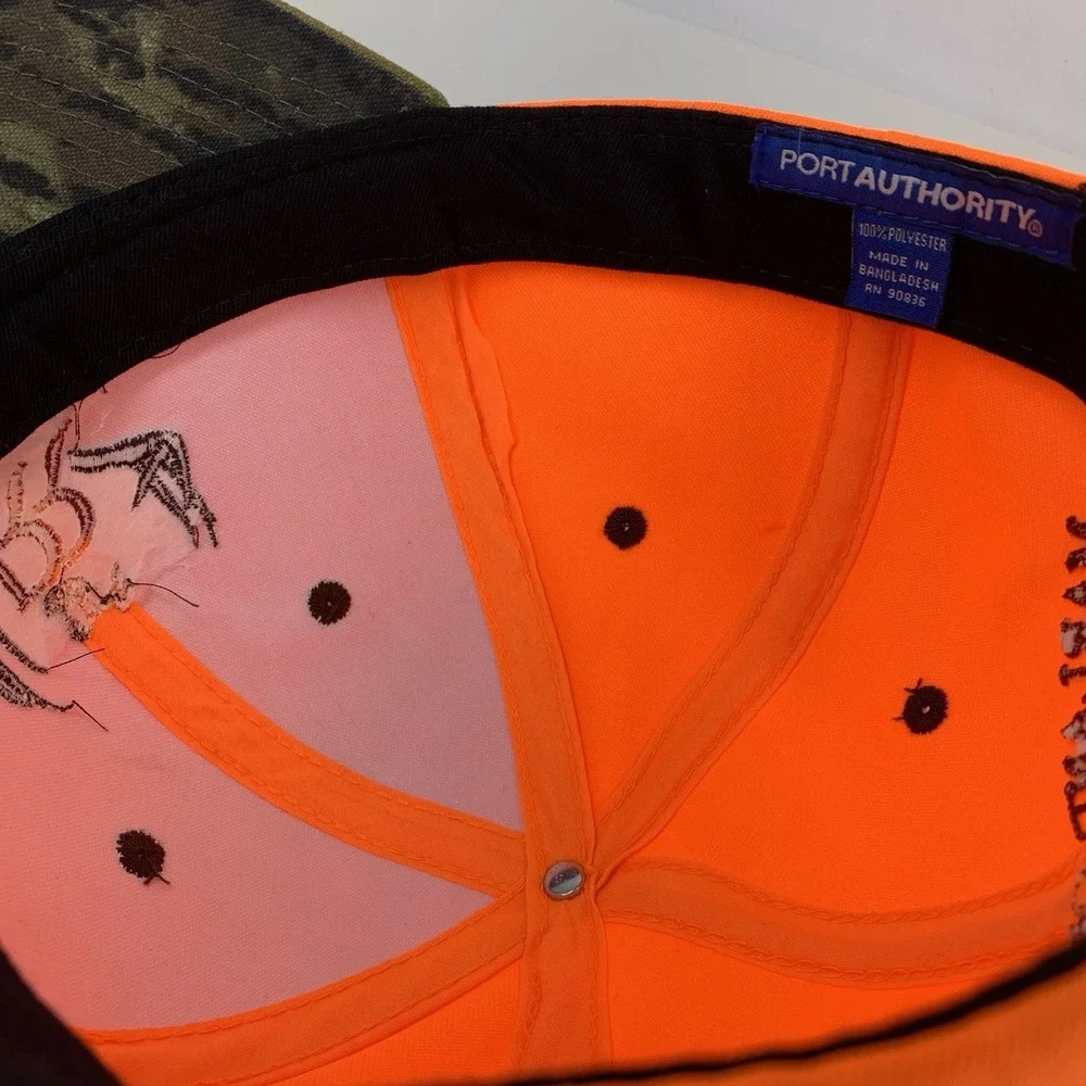 Red Rock Ranch Hat Marland OK Blaze Orange Camo Adjustable Structured Cap